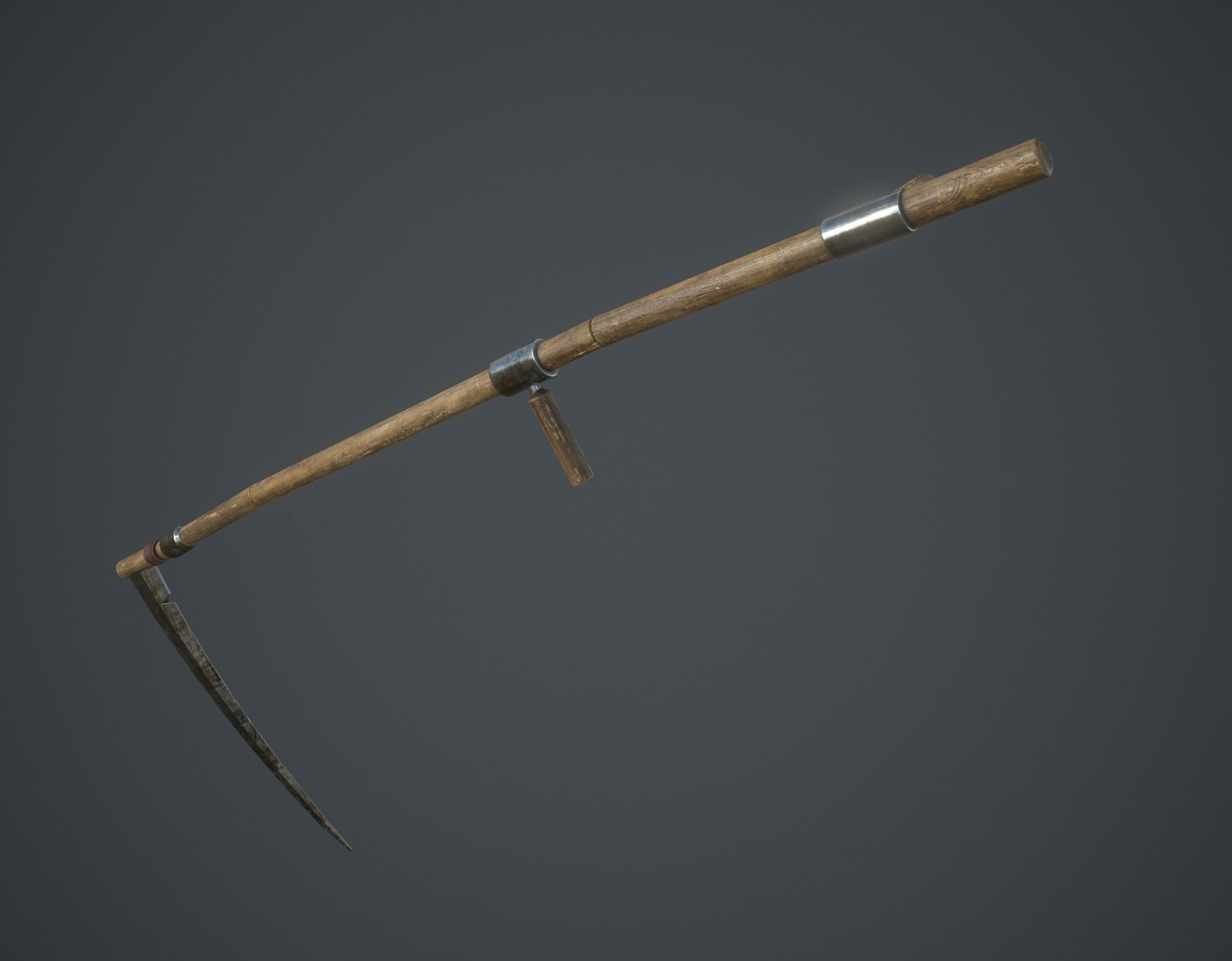 Scythe Low-poly 3D model_2