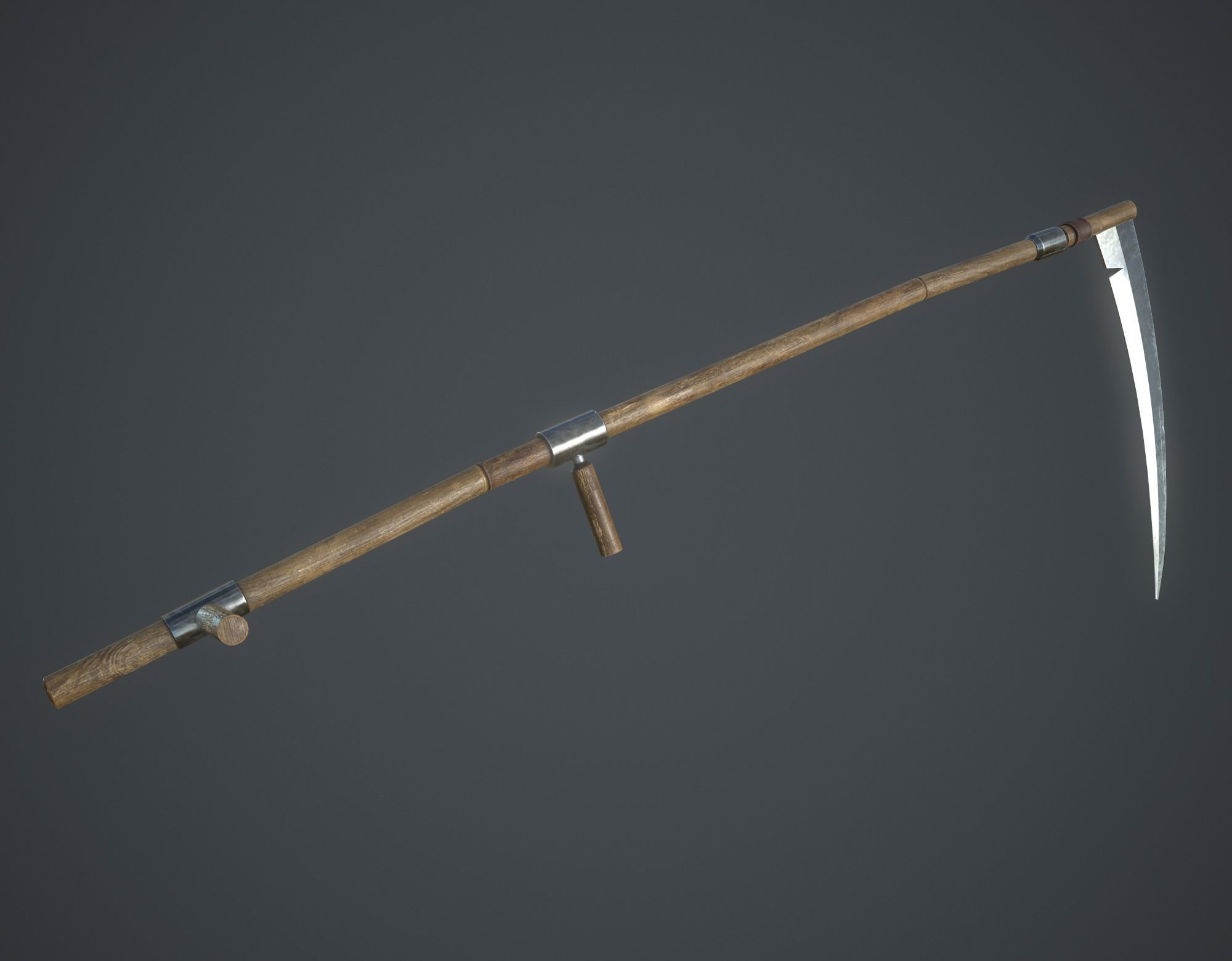 Scythe Low-poly 3D model_3