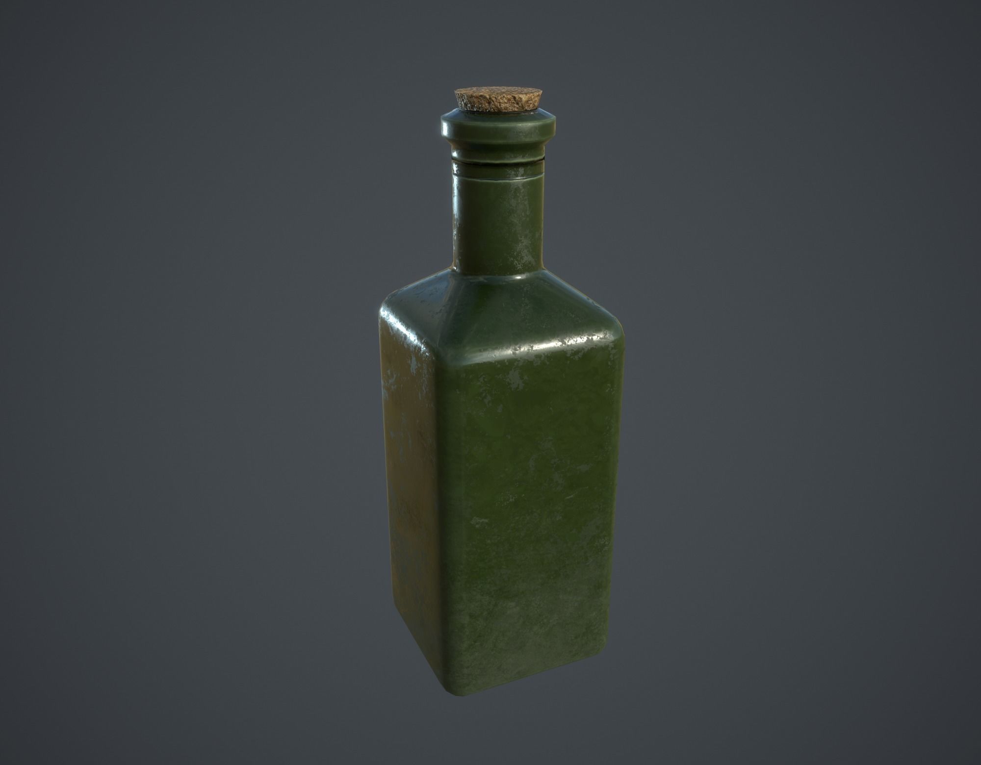 Small Potion Bottle Low-poly 3D model_0