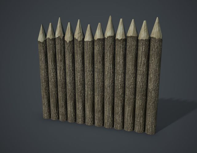 Stockade Low-poly 3D model