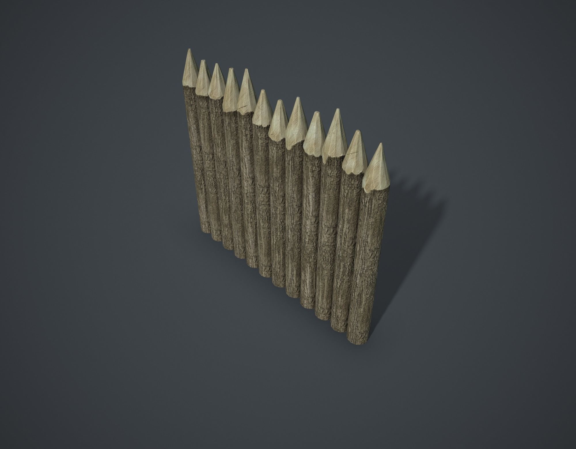 Stockade Low-poly 3D model_3