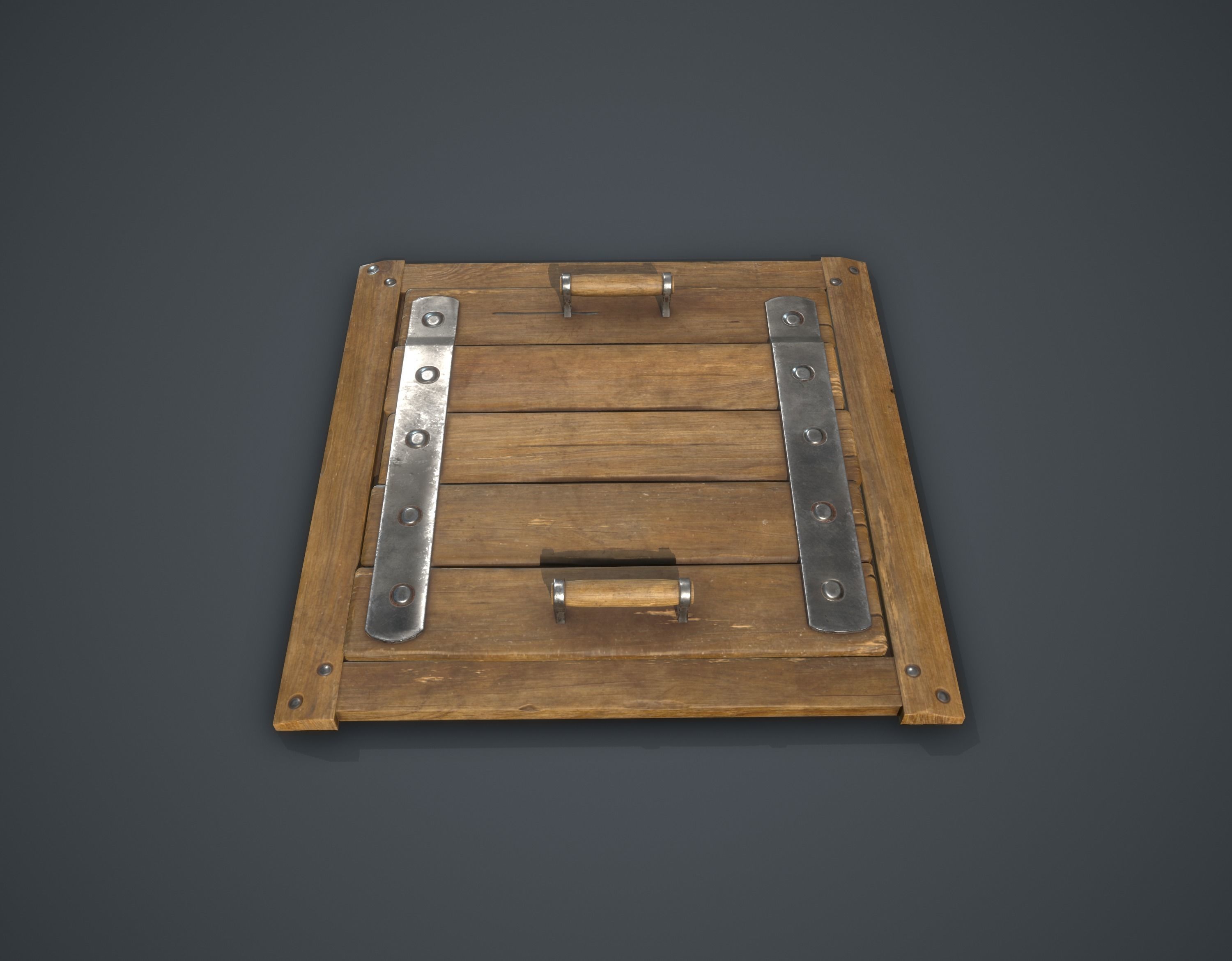 Trapdoor Low-poly 3D model_1