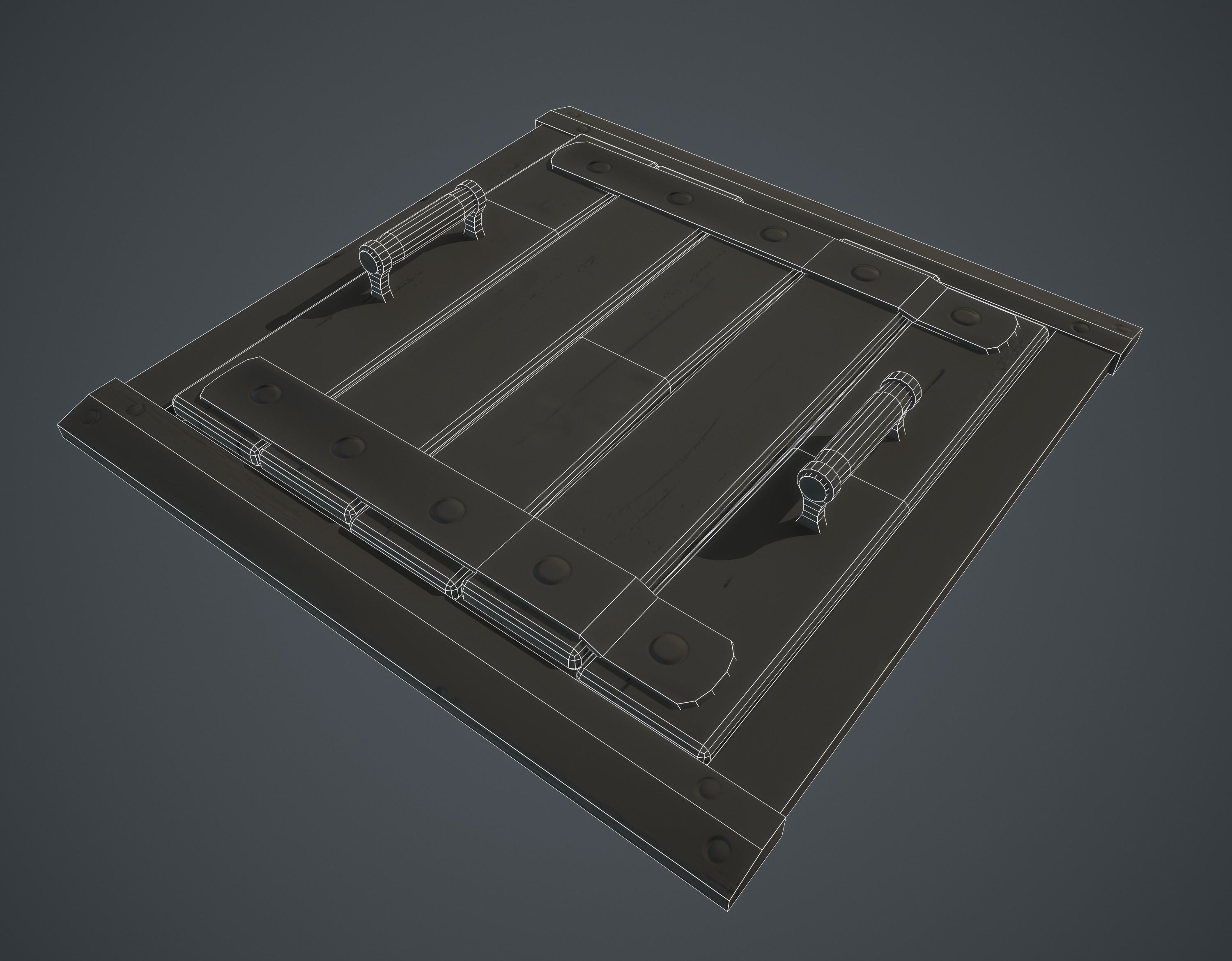 Trapdoor Low-poly 3D model_7
