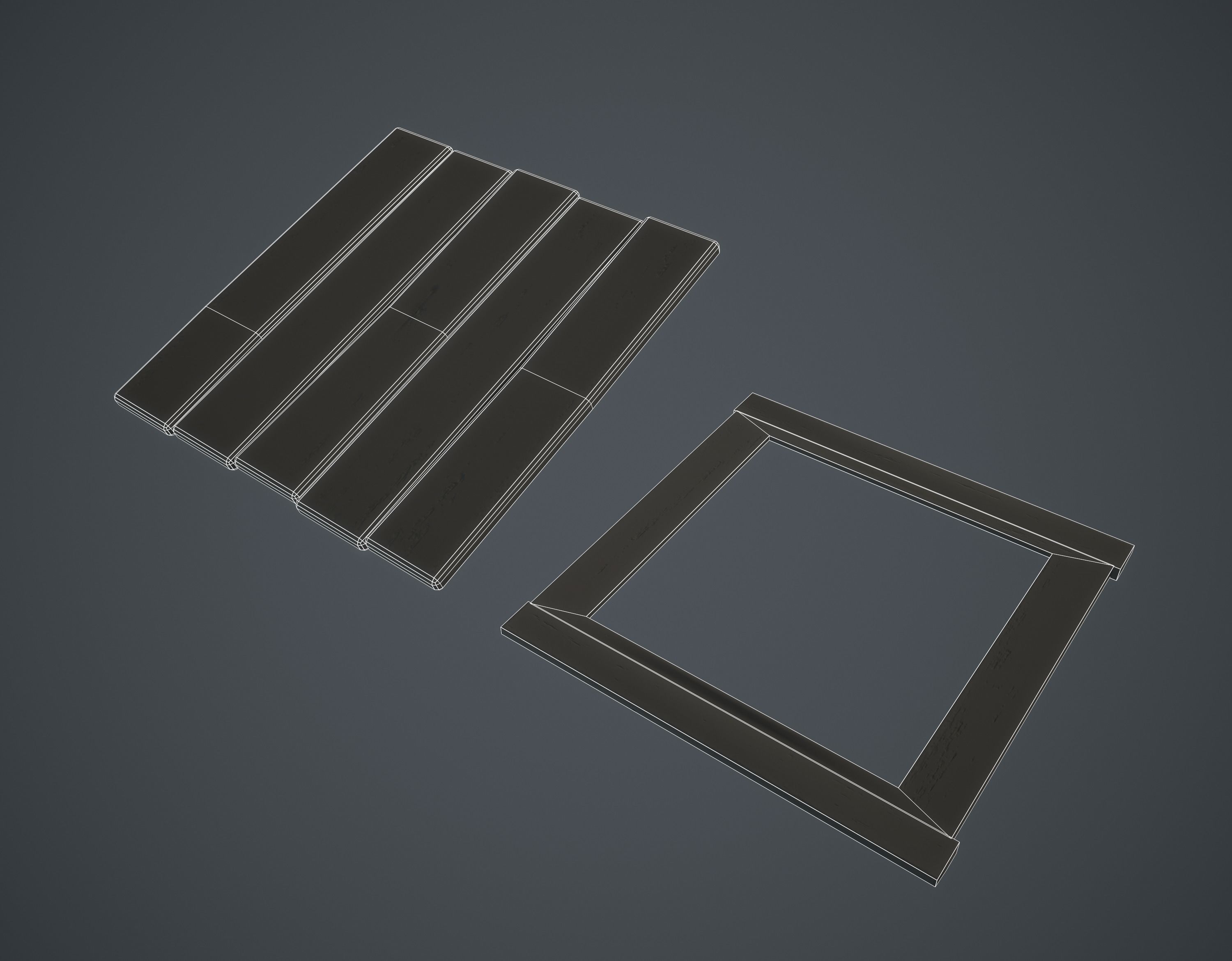 Trapdoor Low-poly 3D model_6