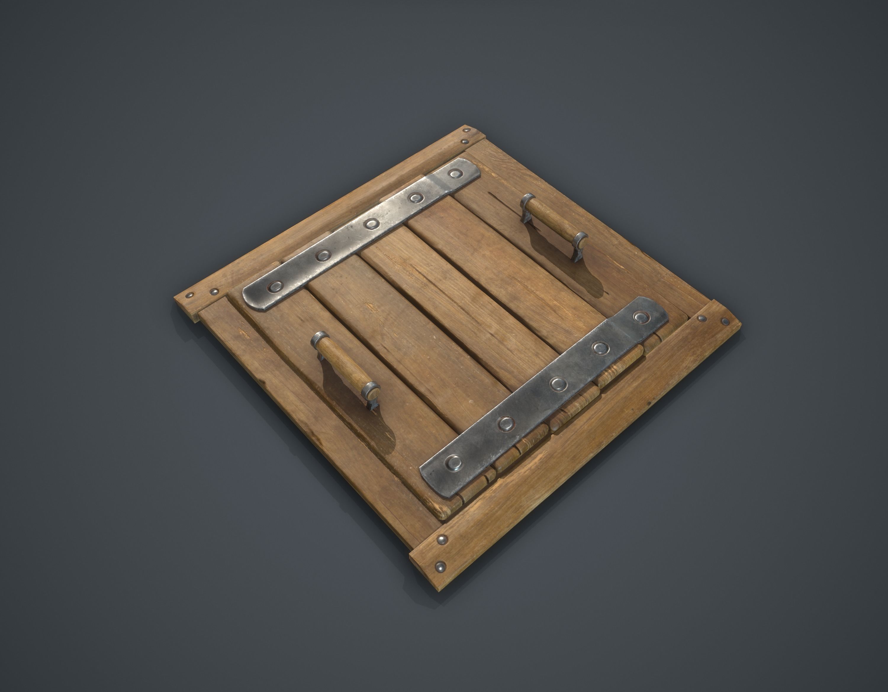 Trapdoor Low-poly 3D model_2