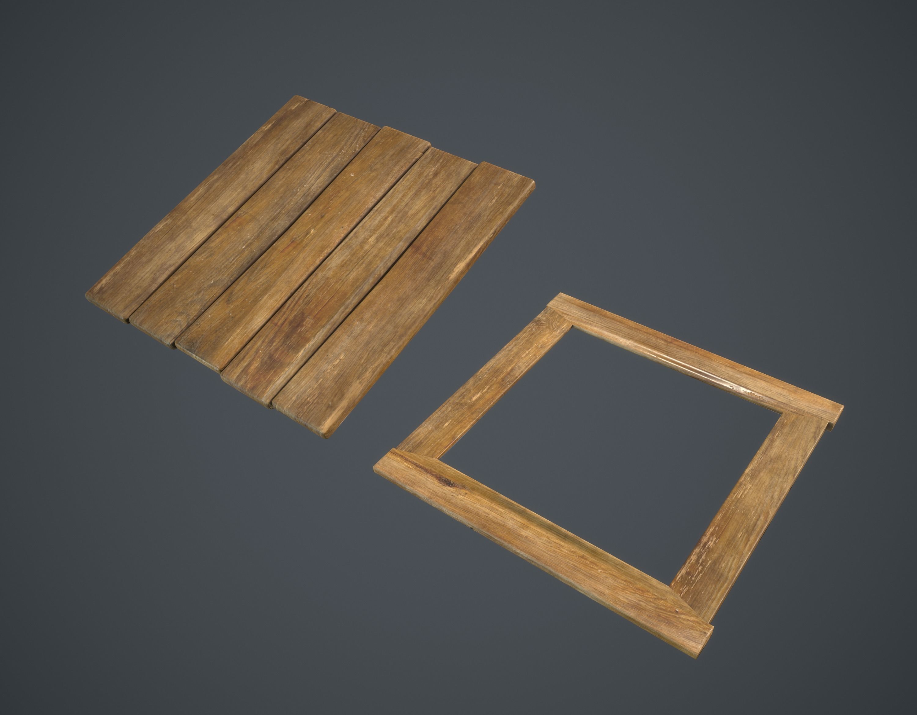 Trapdoor Low-poly 3D model_5