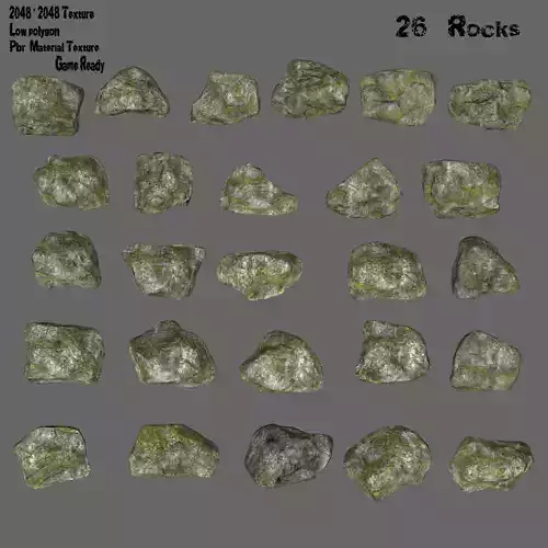 mossy rock set 1