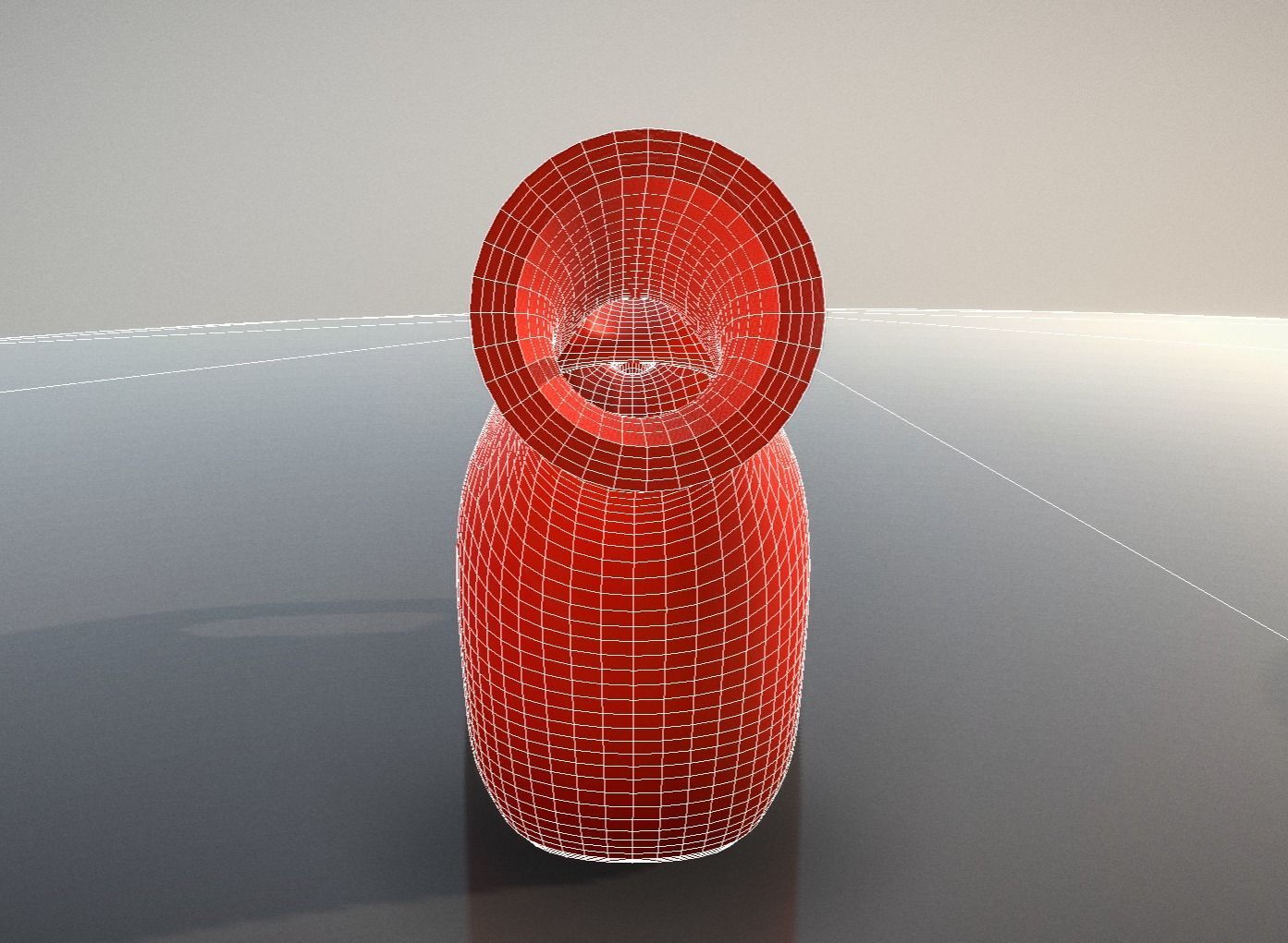 Red Bucket and  Watering Can Low-poly 3D model_18