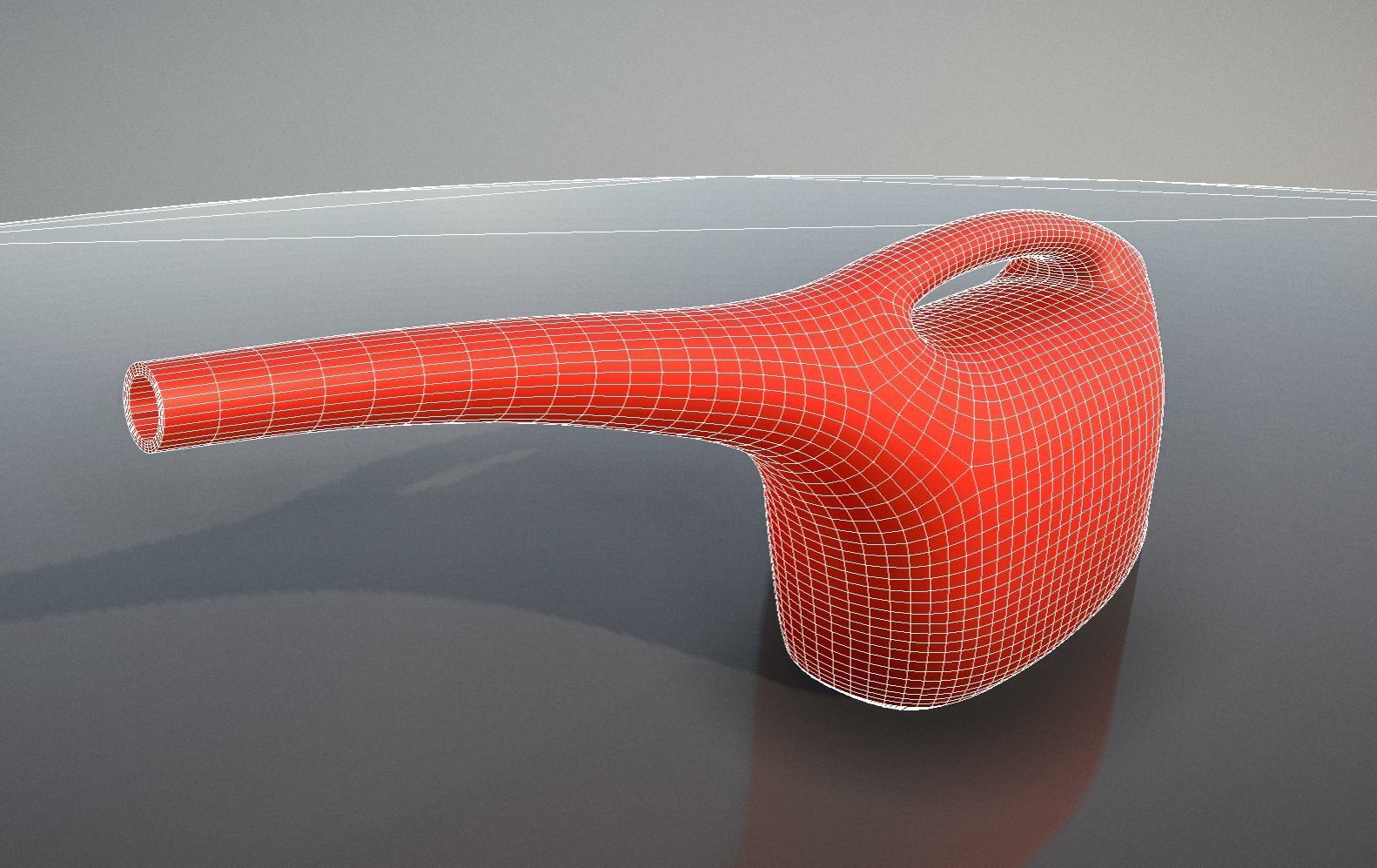 Red Bucket and  Watering Can Low-poly 3D model_22