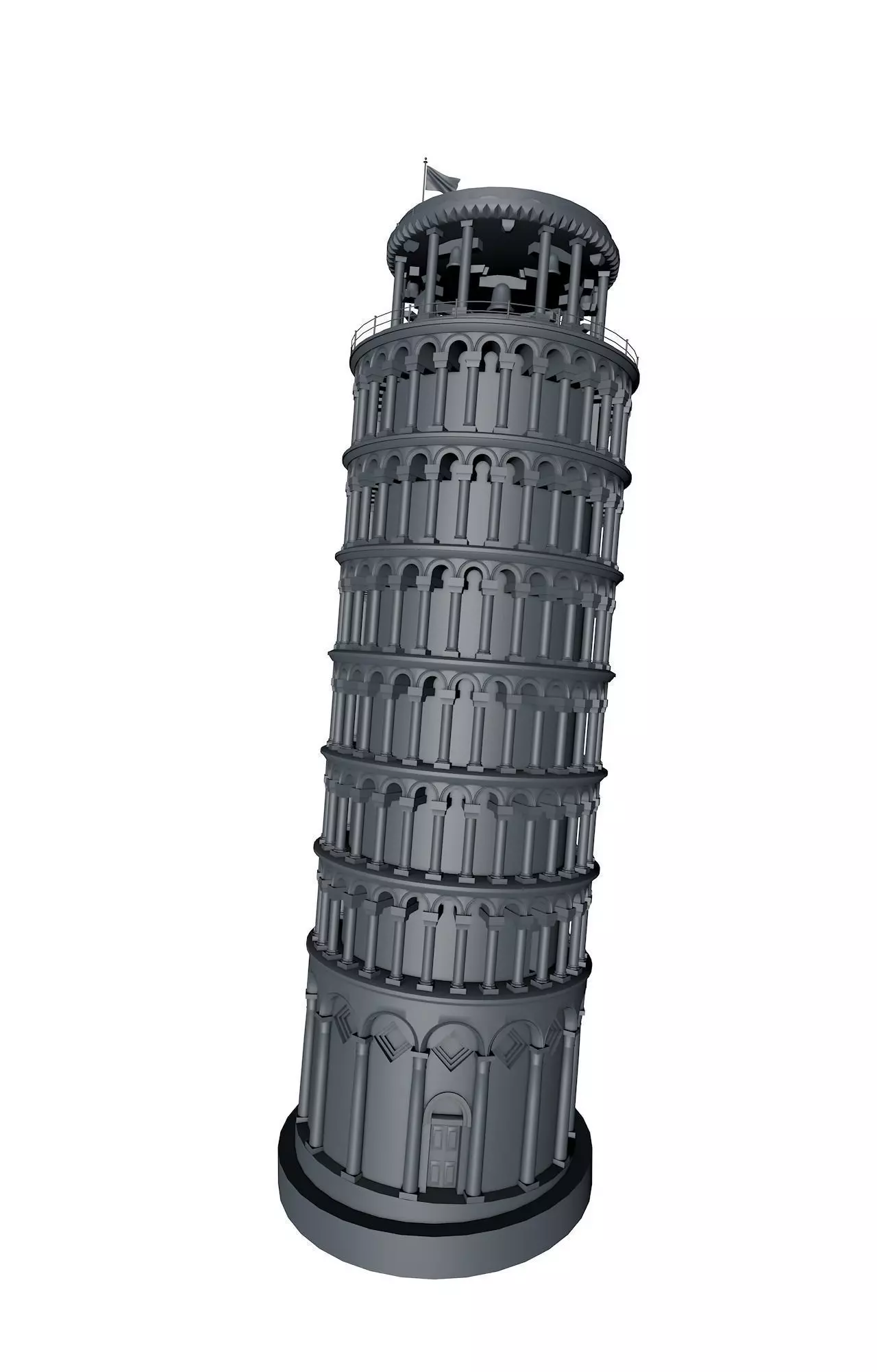 Leaning Tower in Pisa 3D model_0