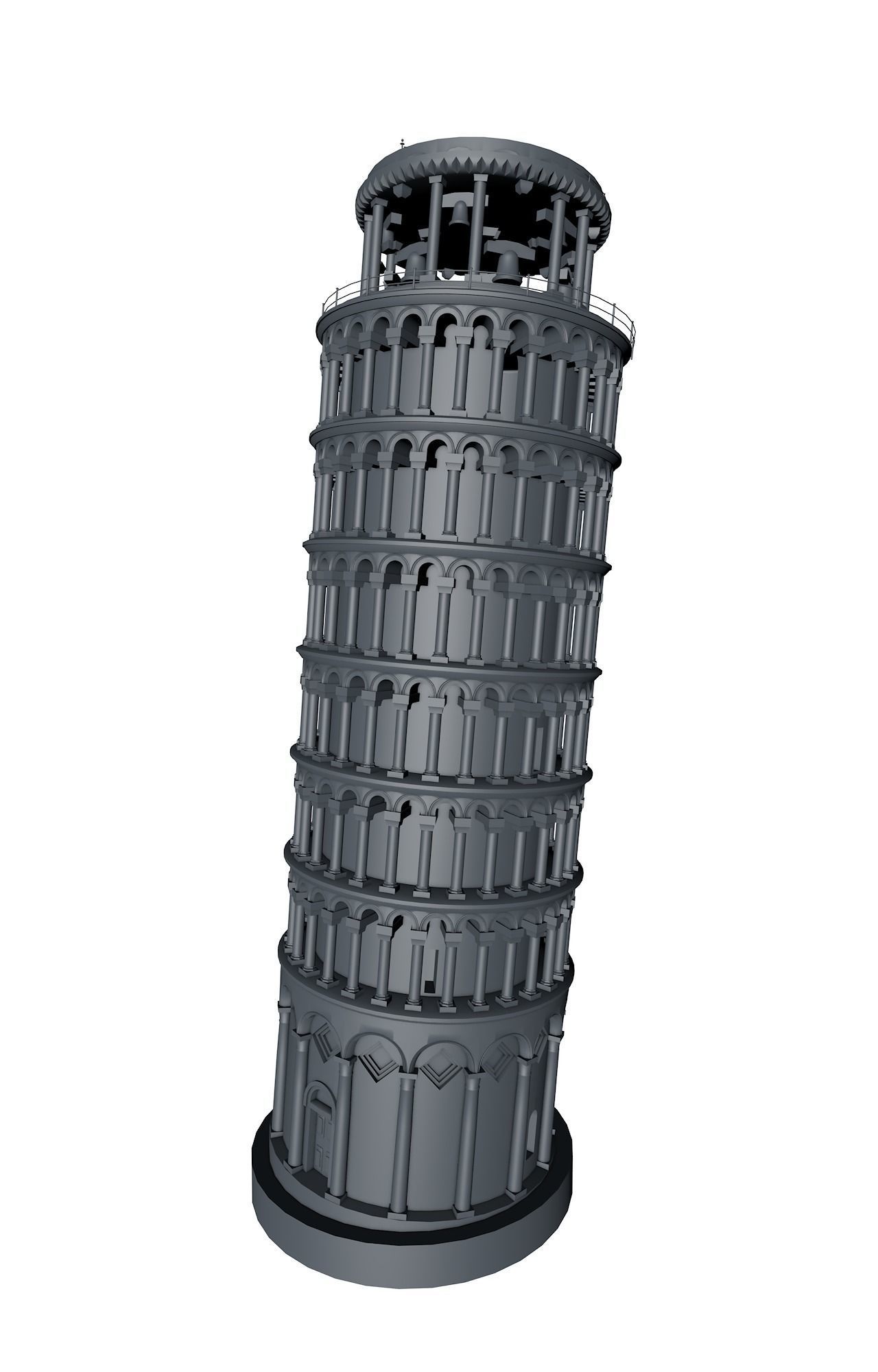 Leaning Tower in Pisa 3D model_1