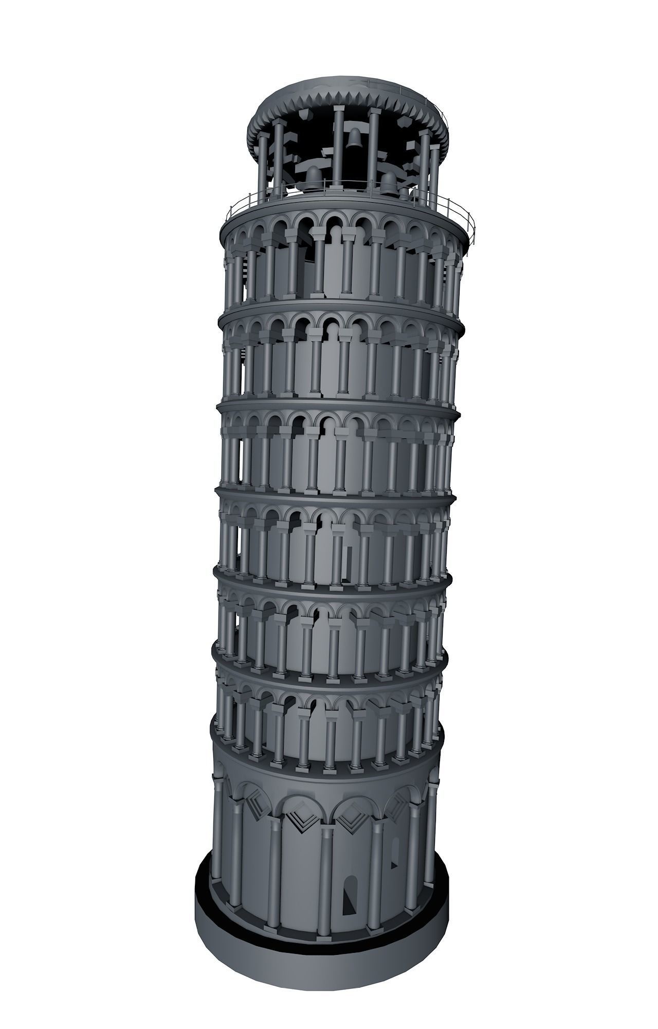 Leaning Tower in Pisa 3D model_2