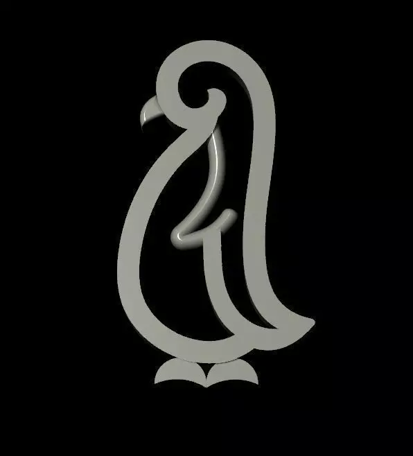Penguin logo Free 3D print model