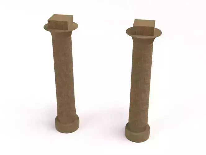 Customizable Egyptian Pillar Low-poly 3D model