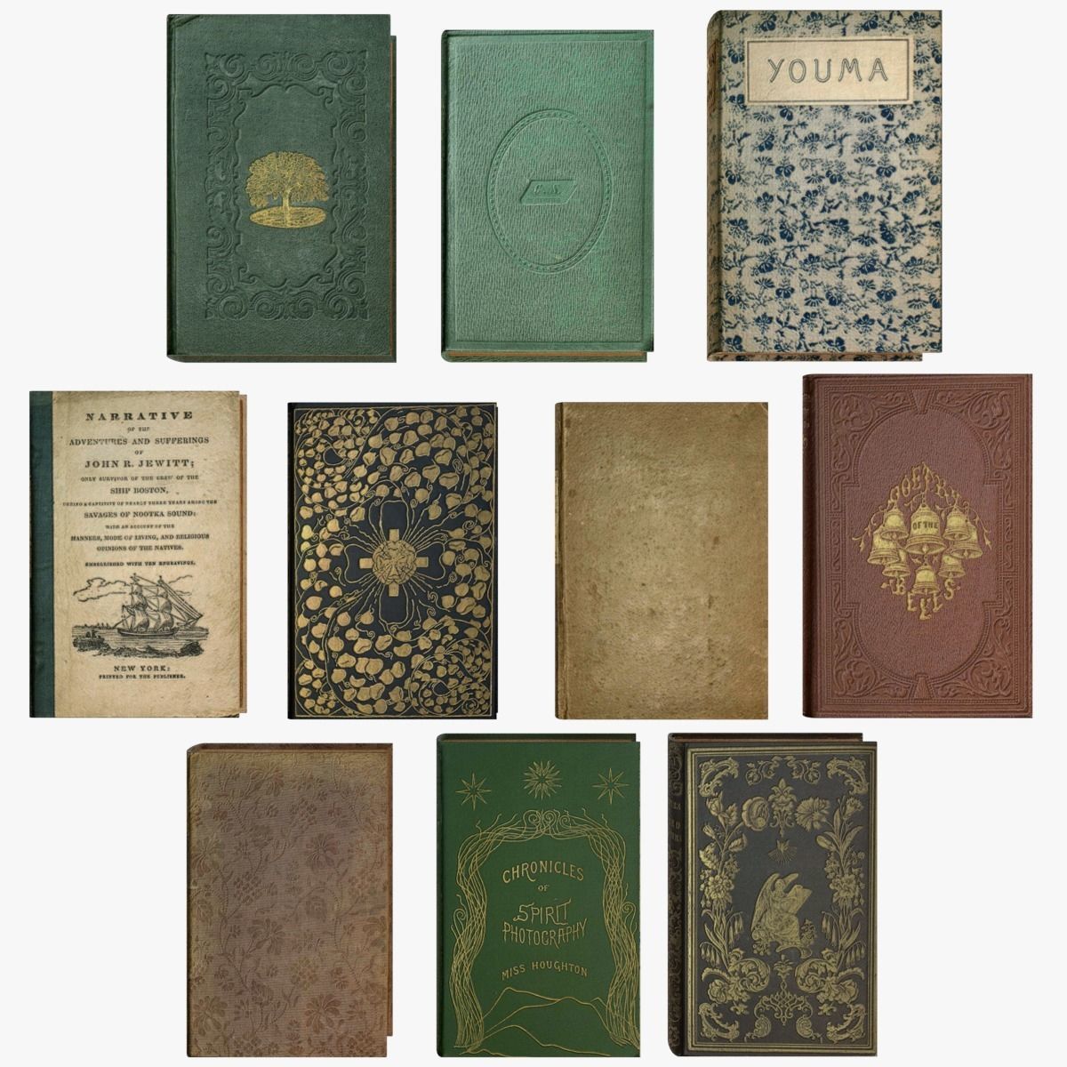 Old Books Collection 4 --- 130 books Low-poly 3D model_37