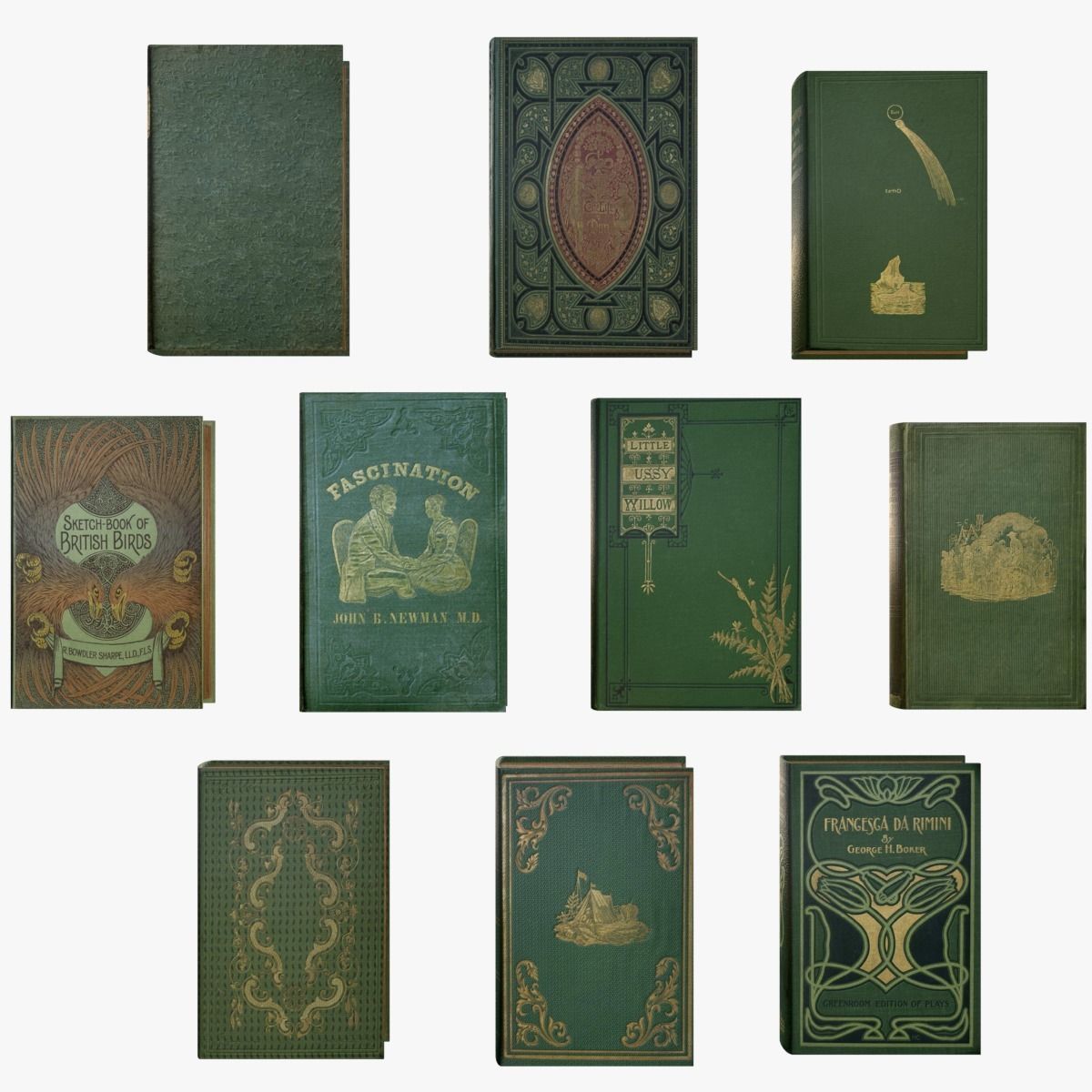 Old Books Collection 4 --- 130 books Low-poly 3D model_49