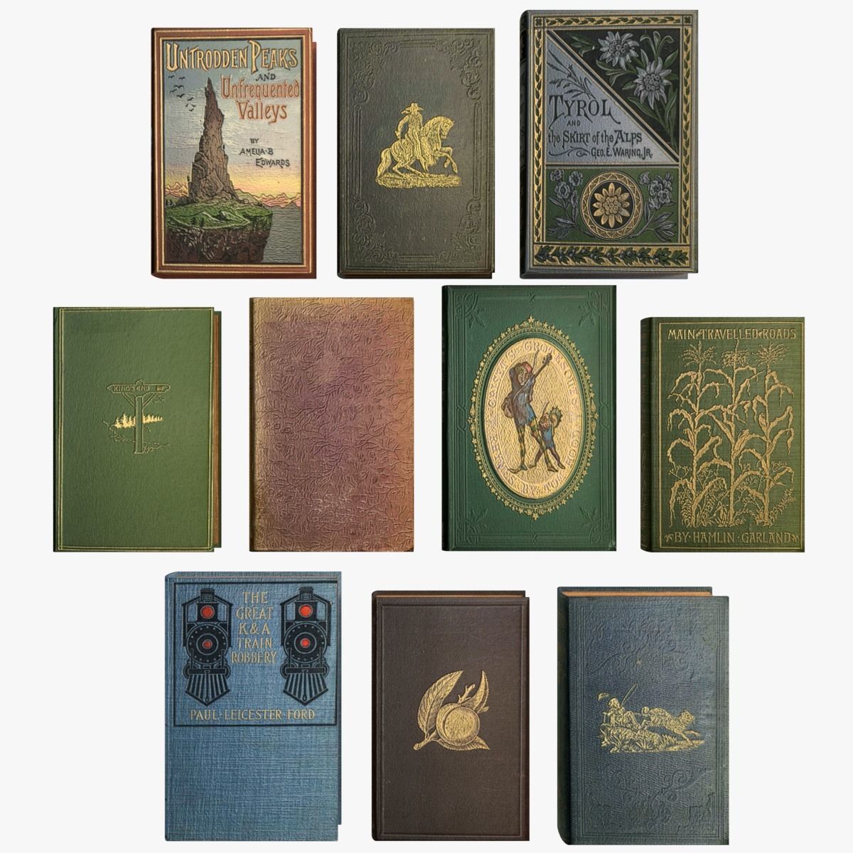 Old Books Collection 4 --- 130 books Low-poly 3D model_25