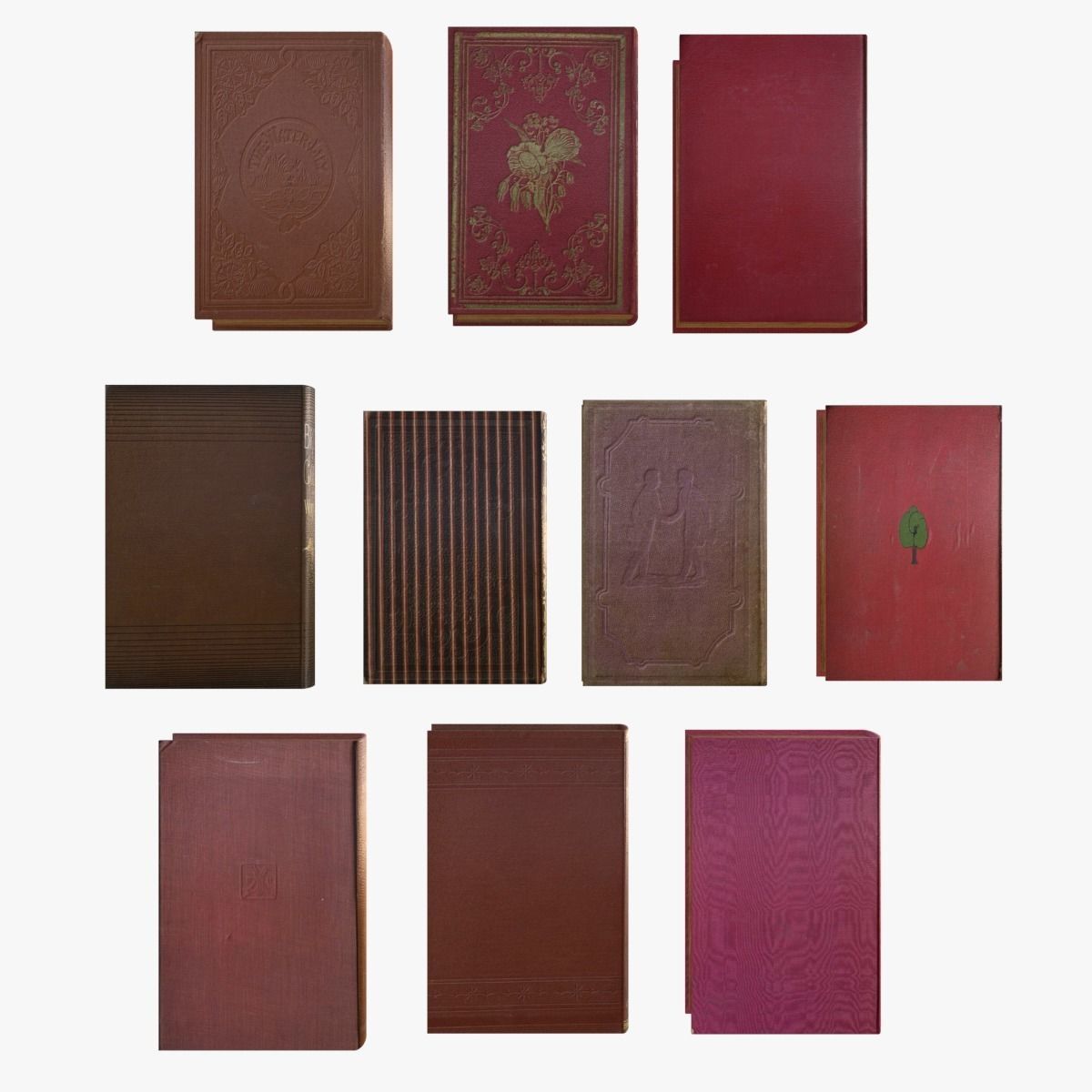 Old Books Collection 4 --- 130 books Low-poly 3D model_47