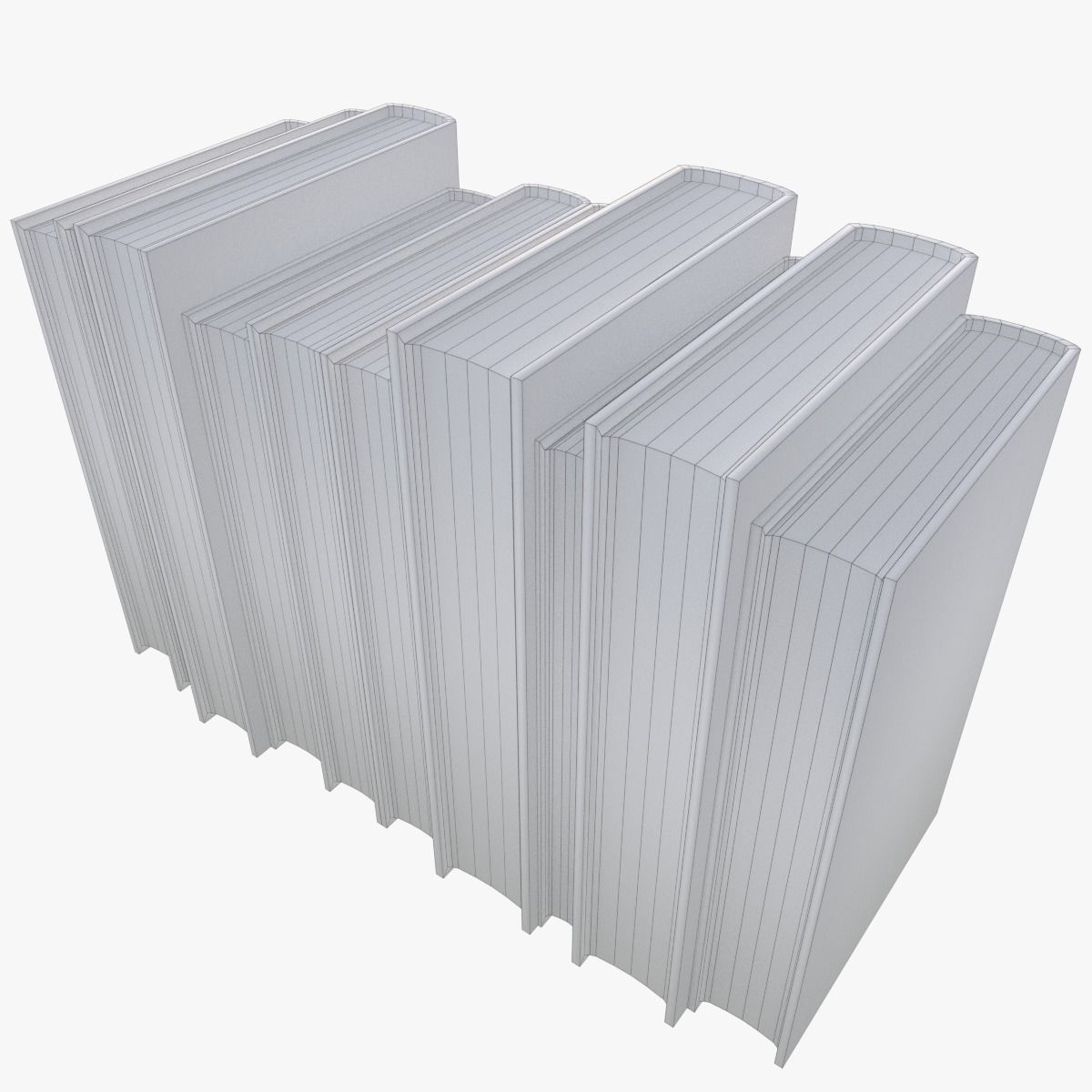 Old Books Collection 4 --- 130 books Low-poly 3D model_9