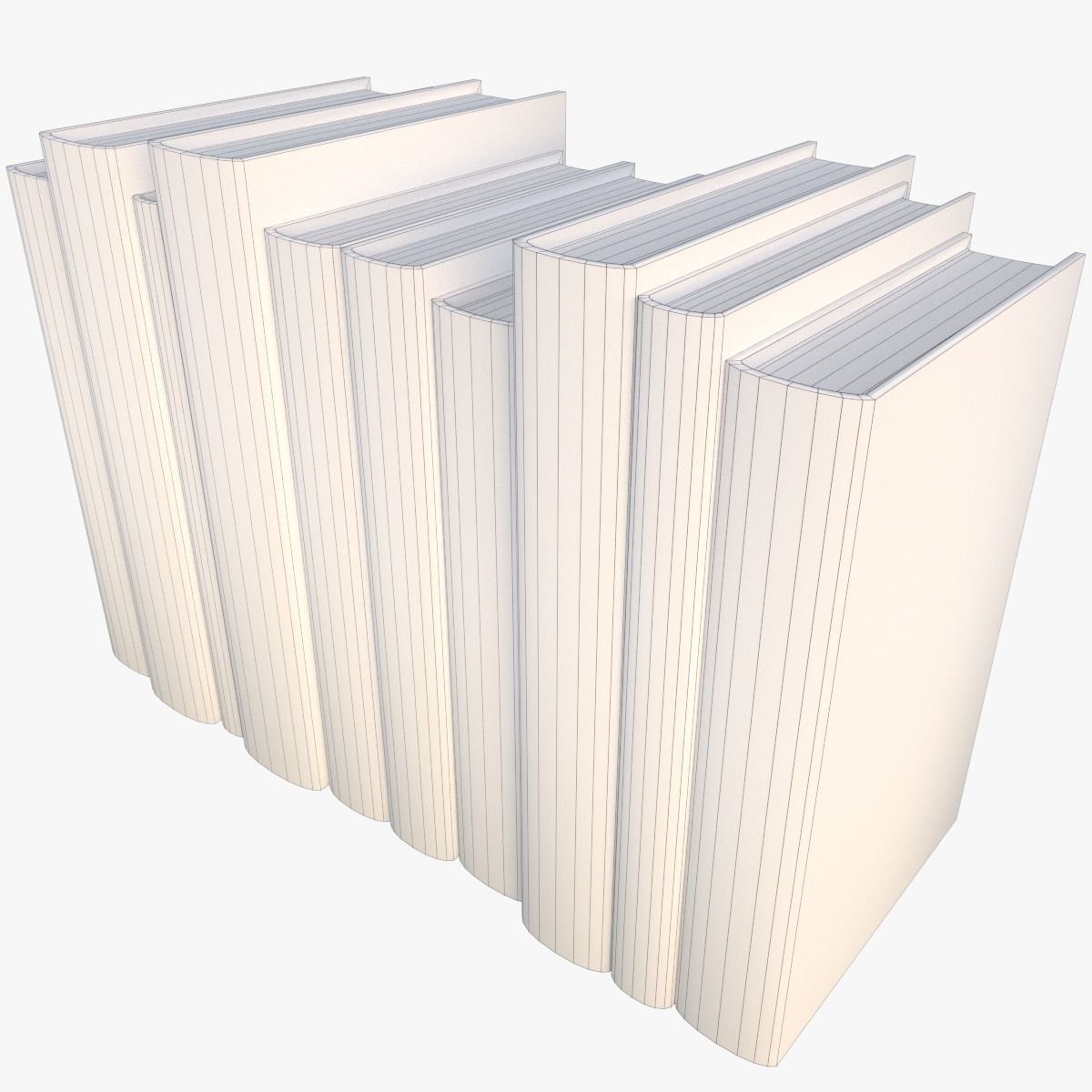 Old Books Collection 4 --- 130 books Low-poly 3D model_6