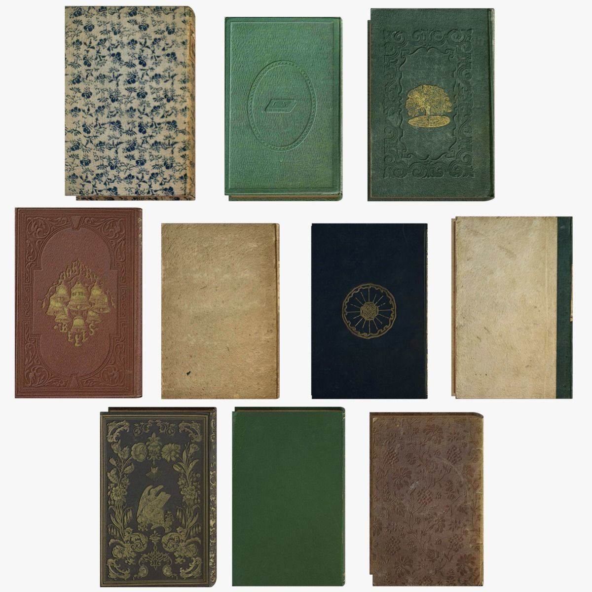 Old Books Collection 4 --- 130 books Low-poly 3D model_38