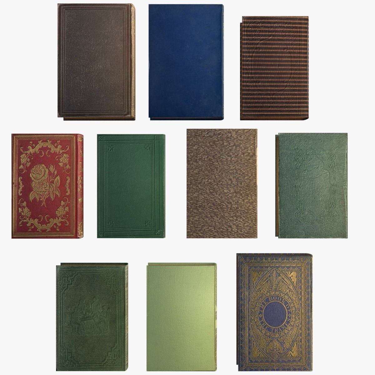 Old Books Collection 4 --- 130 books Low-poly 3D model_29