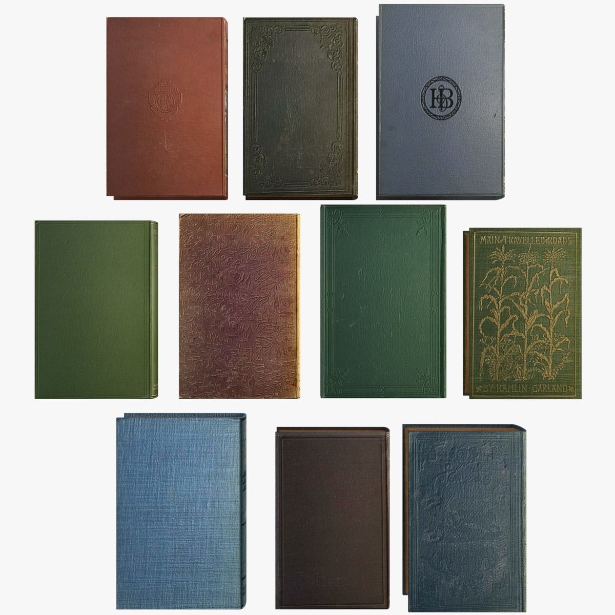 Old Books Collection 4 --- 130 books Low-poly 3D model_26