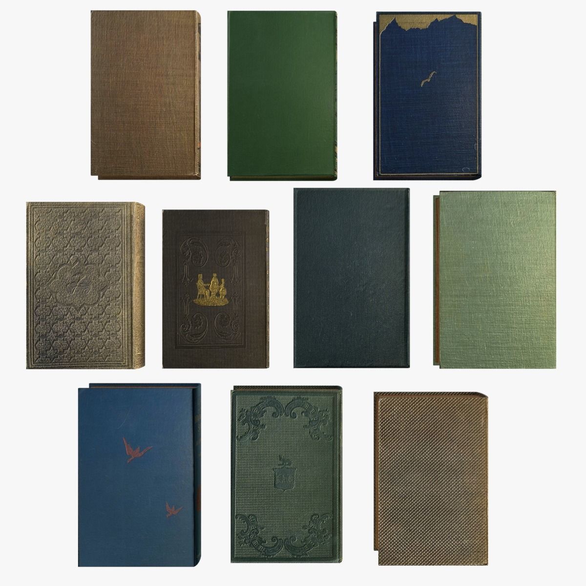 Old Books Collection 4 --- 130 books Low-poly 3D model_41