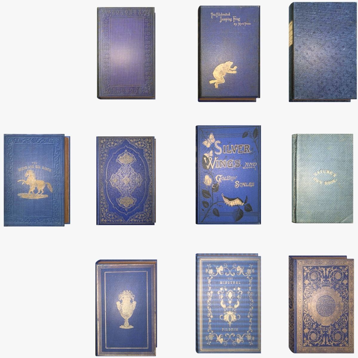 Old Books Collection 4 --- 130 books Low-poly 3D model_52