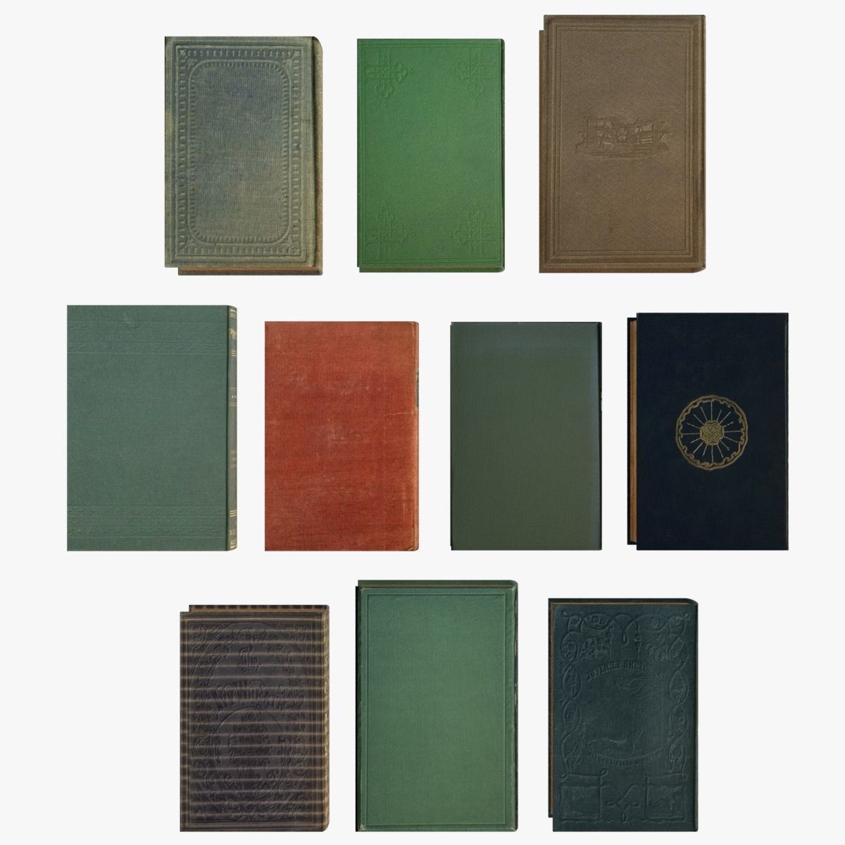 Old Books Collection 4 --- 130 books Low-poly 3D model_44