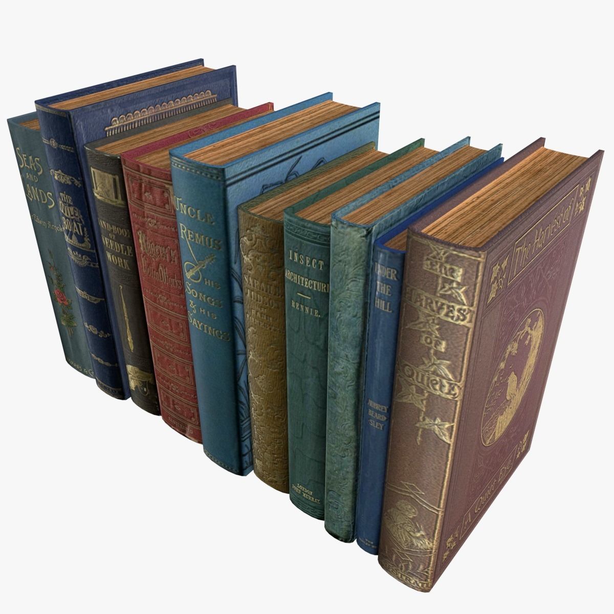 Old Books Collection 4 --- 130 books Low-poly 3D model_33