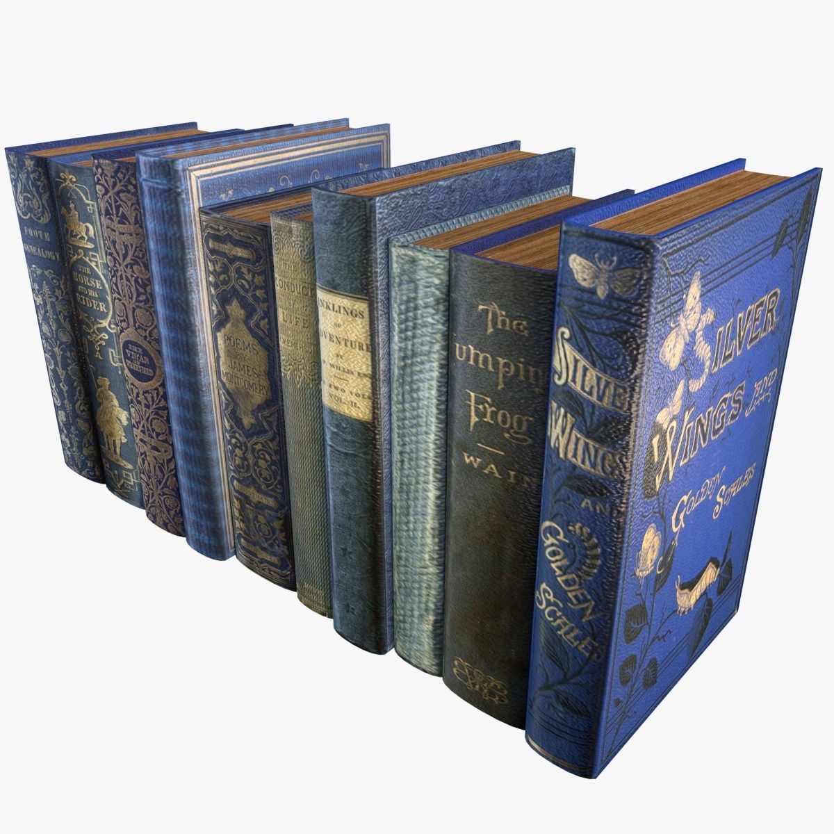 Old Books Collection 4 --- 130 books Low-poly 3D model_51