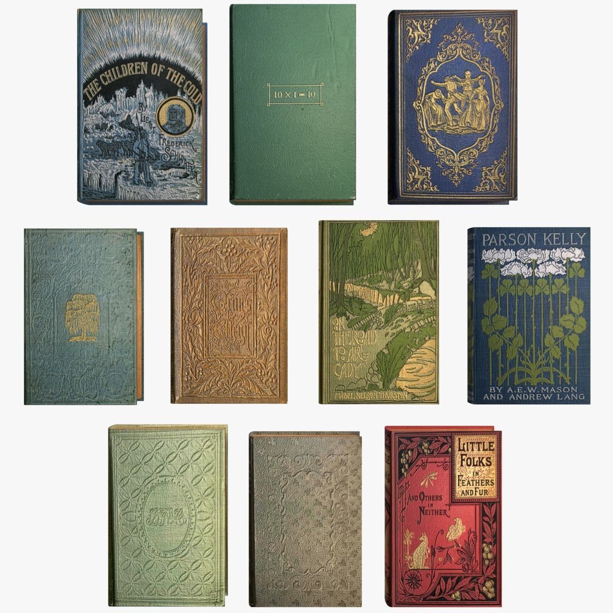 Old Books Collection 4 --- 130 books Low-poly 3D model_11