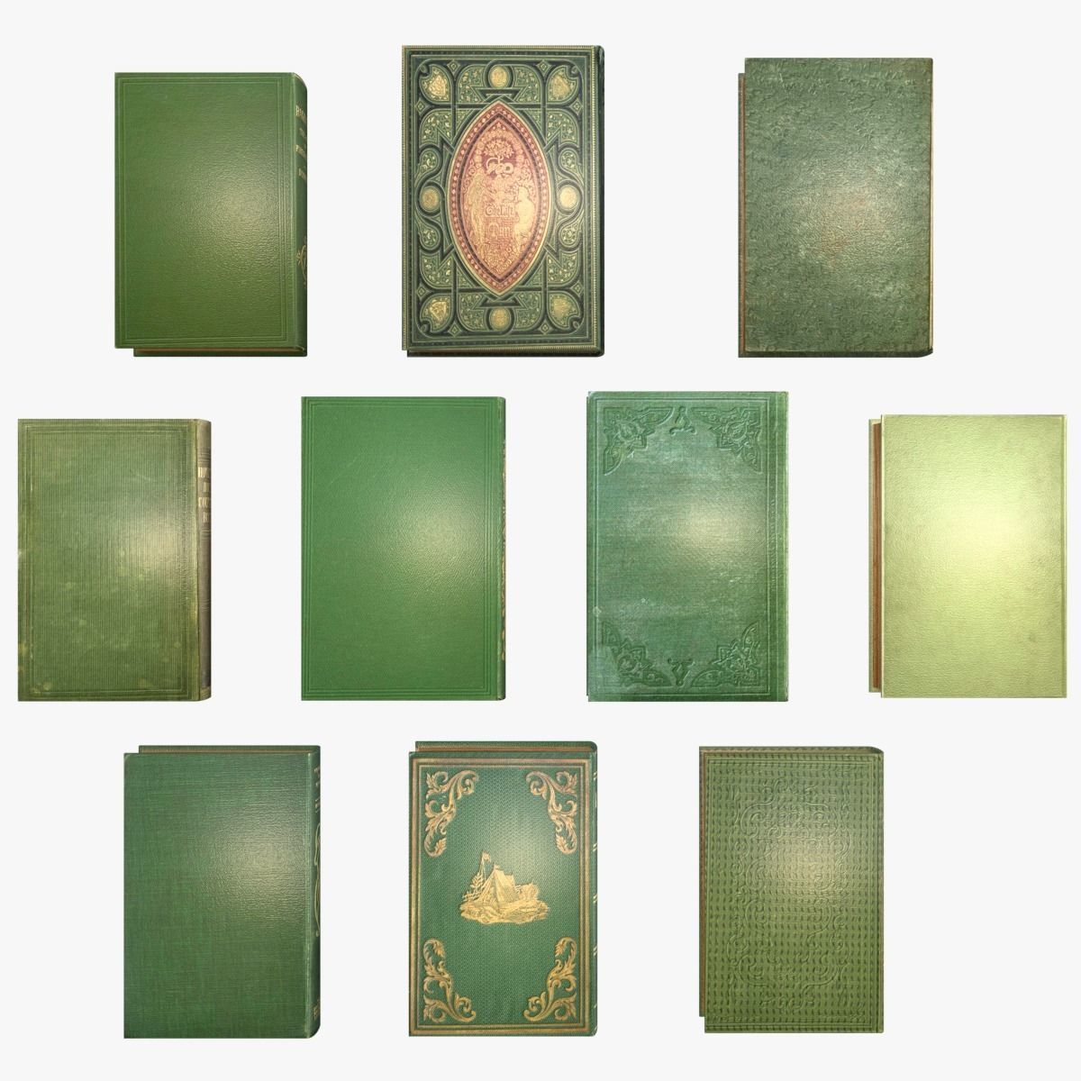 Old Books Collection 4 --- 130 books Low-poly 3D model_50