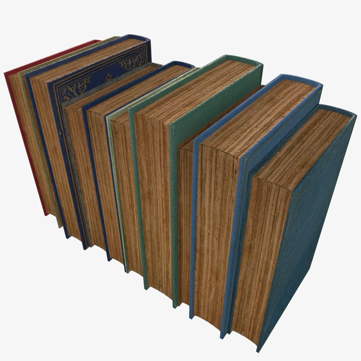 Old Books Collection 4 --- 130 books Low-poly 3D model_8