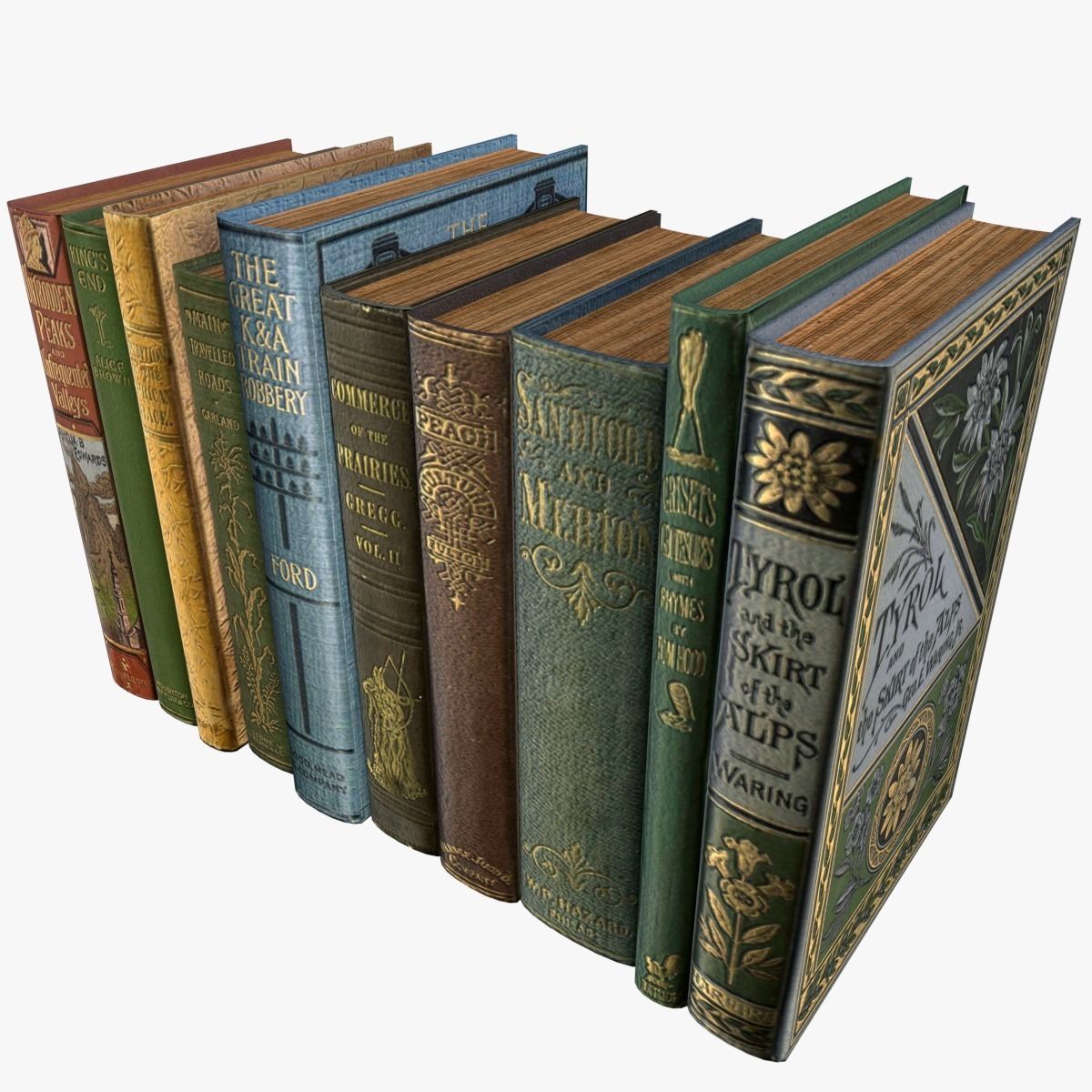 Old Books Collection 4 --- 130 books Low-poly 3D model_24