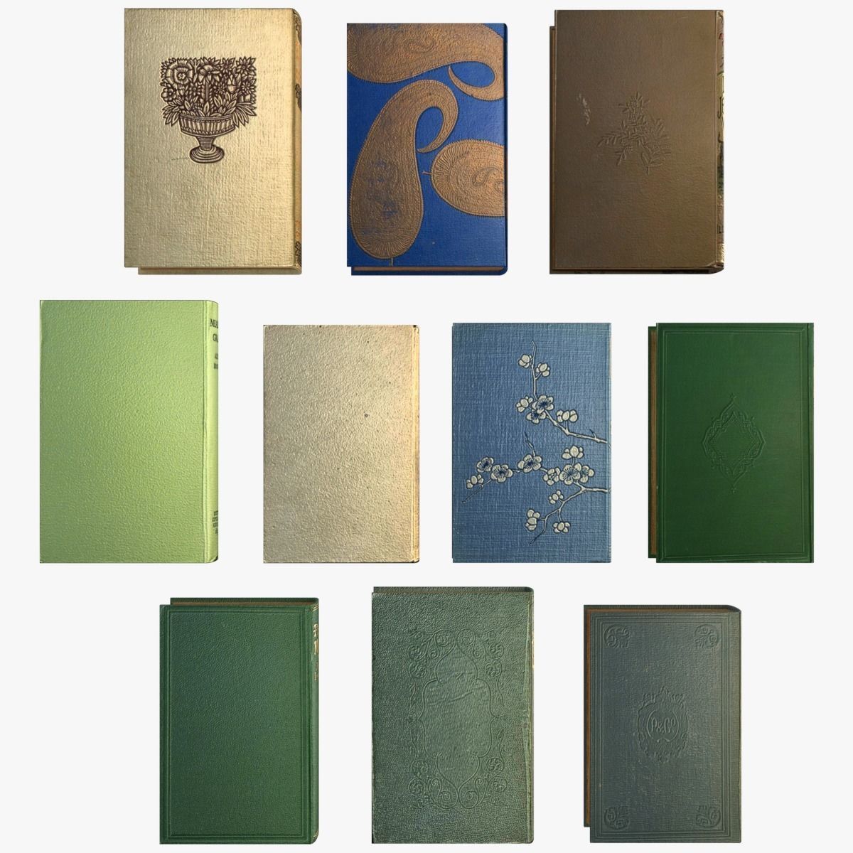 Old Books Collection 4 --- 130 books Low-poly 3D model_23