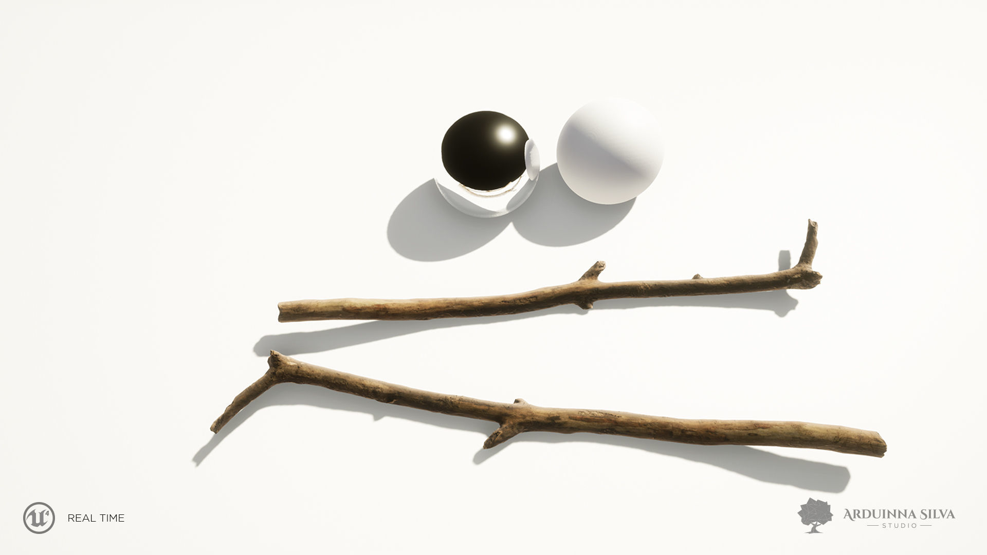 Wood stick 001 - Photogrammetry Low-poly 3D model_1