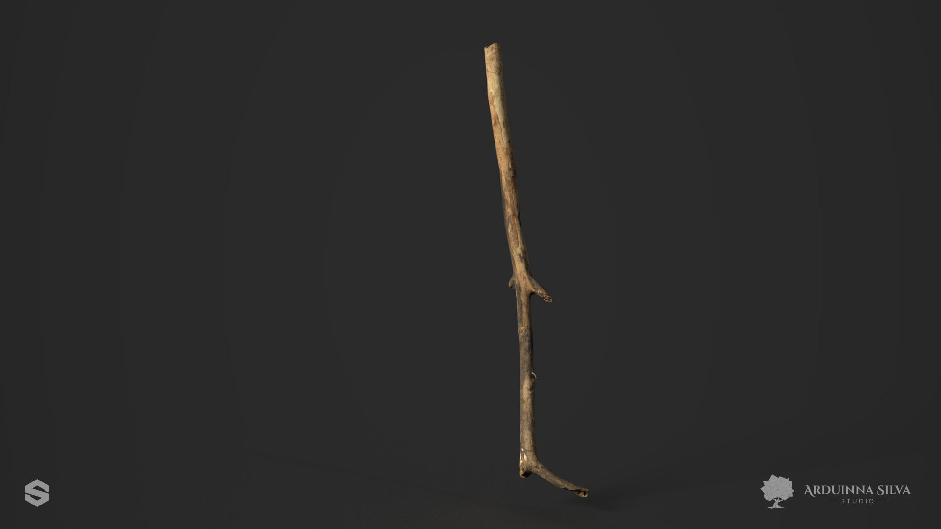Wood stick 001 - Photogrammetry Low-poly 3D model_5