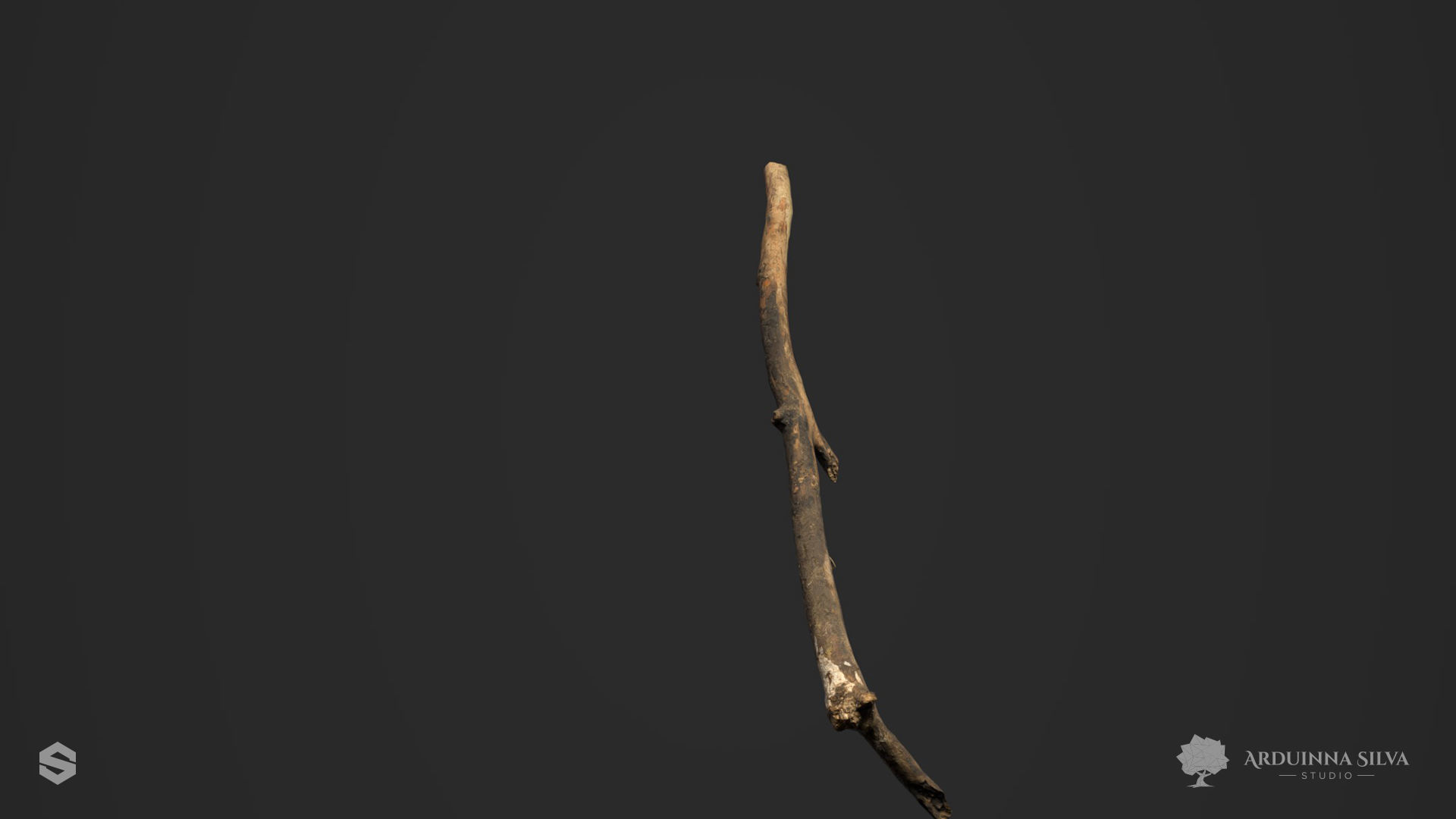 Wood stick 001 - Photogrammetry Low-poly 3D model_4