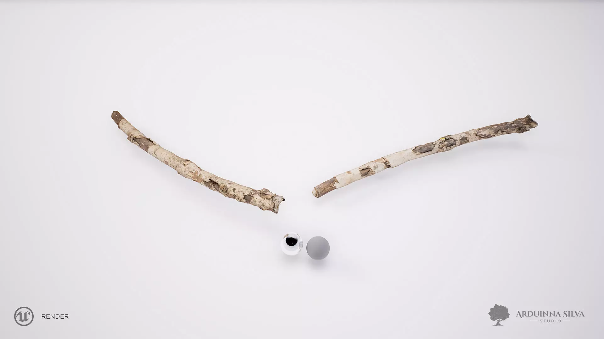 Wood stick 002 - Photogrammetry Low-poly 3D model_0