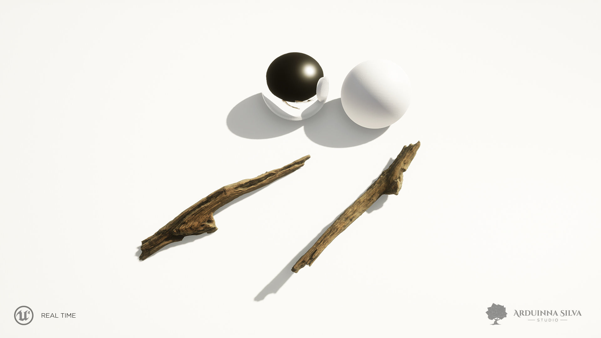Wood stick 003 - Photogrammetry Low-poly 3D model_1