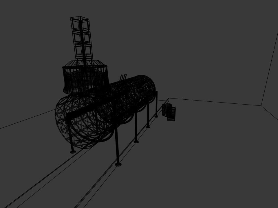 Destiny ISS module in a museum 3D model_2