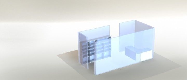 office layout Free 3D model_1