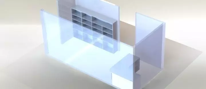 office layout Free 3D model_0