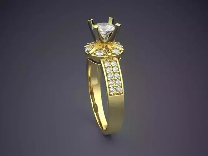 Thin Ring With Diamonds 1383