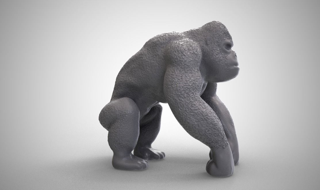 Gorilla 3D print model_12