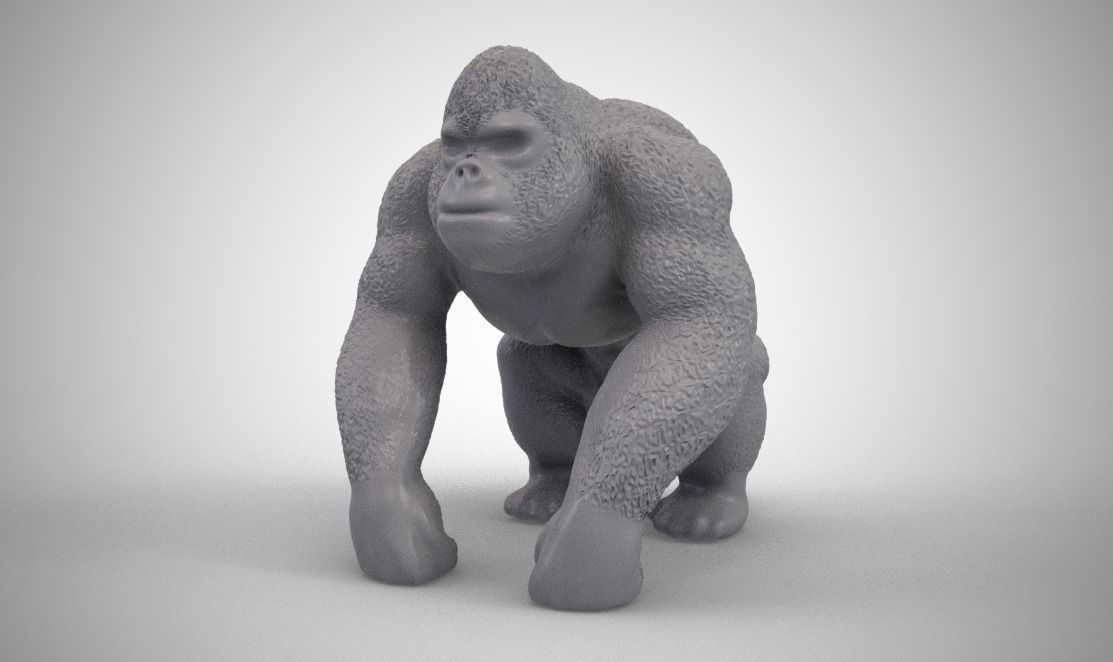 Gorilla 3D print model_4