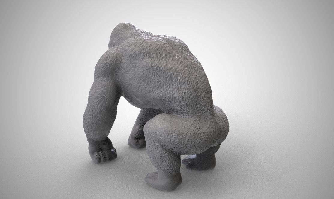 Gorilla 3D print model_10