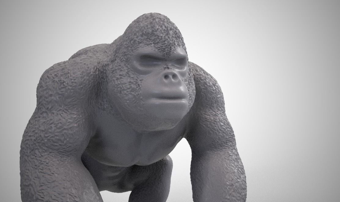Gorilla 3D print model_11
